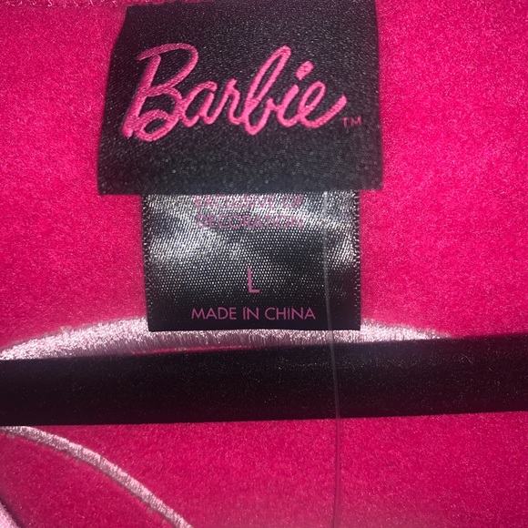 Barbie Varsity jacket sweatshirt material. NWT Hottopic original buyer. Perfect - Picture 4 of 5
